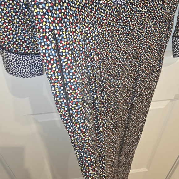Anthropologie Jumpsuit - Multicolor Sz 6 Fun Preppy Classy Tailored Cuffed Work - Picture 5 of 10
